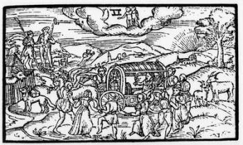 Month of May, from 'The Shepheardes Calender' by Esmond Spenser (1552-99), facsimile of original published in 1579 (woodcut) (b/w photo) | Obraz na stenu