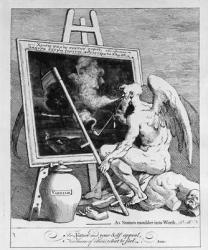 Time smoking a Picture, 1761 (engraving) | Obraz na stenu