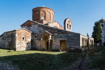 Apollonia, or Apoloni, Fier Region, Albania. Thirteenth century monastery and Church of St Mary or Shen Meri. (photo) | Obraz na stenu