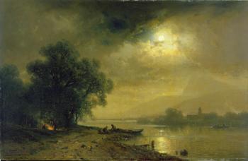 Moonlight (oil on canvas) | Obraz na stenu