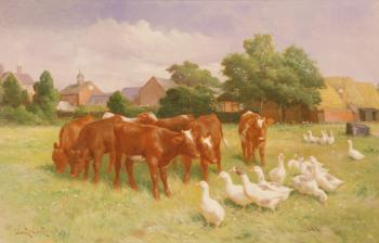 Cows and Ducks | Obraz na stenu