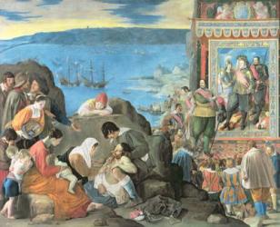The Recovery of the Bay of San Salvador, Brazil, c.1634-35 (oil on canvas) | Obraz na stenu
