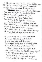 Original draft for the poem 'Tears Idle Tears', first published c.1847 (litho) | Obraz na stenu