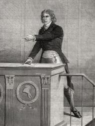 Louis Antoine de Saint Just (1767-94) (engraving) | Obraz na stenu