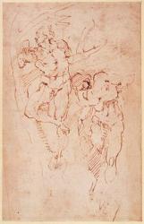 Studies of Male Nudes (ink on paper) | Obraz na stenu