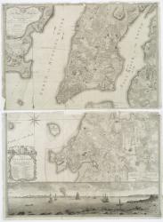 Plan of the city of New York in North America surveyed in the years 1766 & 1767 published in Faden's Atlas, 1776 (engraving) | Obraz na stenu