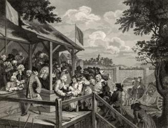 The Polling, engraved by George Presbury, from 'The Works of William Hogarth', published 1833 (litho) | Obraz na stenu