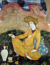 Courtier from the Court of Shah Abbas I (1588-1629) (fresco) | Obraz na stenu