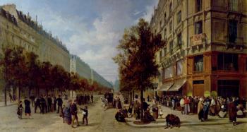 Siege of Paris. Queueing at the Door of a Grocery, 1870 (oil on canvas) | Obraz na stenu