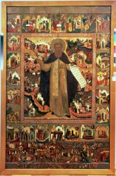 Life of St. Sergius of Radonesh, 1640s (tempera on panel) (for detail see 140823) | Obraz na stenu