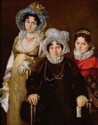 Portrait of Madame de Tangry and her Daughters, after 1816 (oil on canvas) | Obraz na stenu