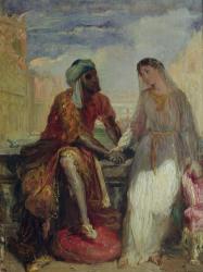 Othello and Desdemona in Venice, 1850 (oil on panel) | Obraz na stenu