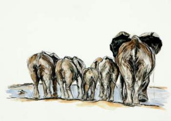 Elephant bottoms, 2013, (mixed media on paper) | Obraz na stenu