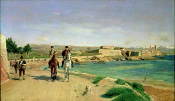 Antibes, the Horse Ride, 1868 (oil on canvas) | Obraz na stenu