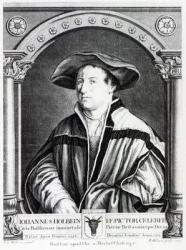 Hans Holbein the Younger, engraved by Bartholomaus Huebner, 1790 (engraving) (b/w photo) | Obraz na stenu