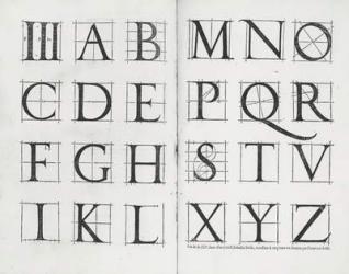 Serlio's alphabet, 1539 | Obraz na stenu