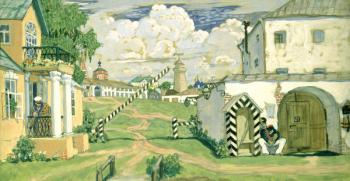 Stage design for Alexander Ostrovsky's play 'The Fiery Heart', 1911 (gouache & tempera on cardboard) | Obraz na stenu
