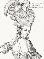 Paris Fashion, 1776. From Illustrierte Sittengeschichte vom Mittelalter bis zur Gegenwart by Eduard Fuchs, published 1909. | Obraz na stenu