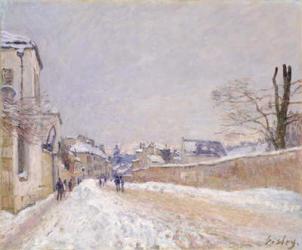 Rue Eugène Moussoir at Moret: Winter, 1891 (oil on canvas) | Obraz na stenu