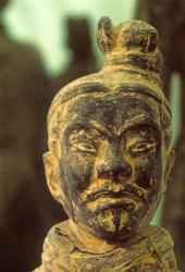 Head of a Warrior of the Qin Dynasty, from near Xi'an, c.300 BC (terracotta) | Obraz na stenu