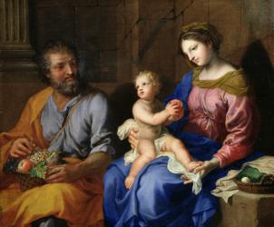 The Holy Family (oil on canvas) | Obraz na stenu