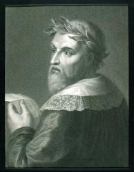 Ludovico Ariosto (1474-1533) from 'Gallery of Portraits', published in 1833 (engraving) | Obraz na stenu