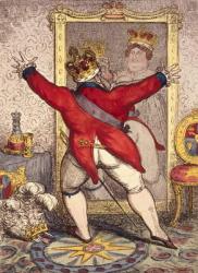 Reflection: To be, or not to be?, cartoon of King George IV of England (1762-1830), 1820 (print) | Obraz na stenu