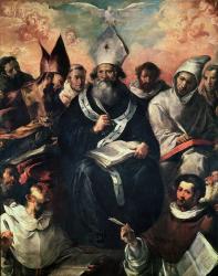 St. Basil Dictating his Doctrine (oil on canvas) | Obraz na stenu