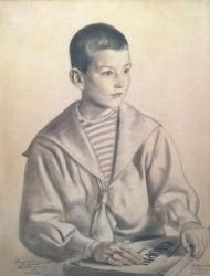 Portrait of Dmitri Dmitrievich Shostakovich (1906-75) as a Child, 1919 (pencil on paper) | Obraz na stenu
