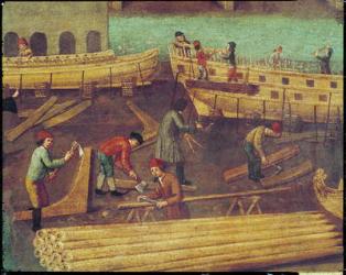 Sign for the Marangoni Family of shipbuilders, Venetian, 1517 (oil on panel) | Obraz na stenu
