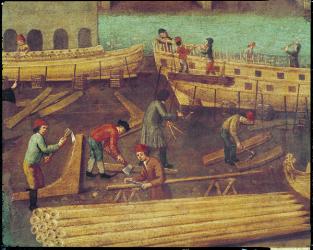 Sign for the Marangoni Family of shipbuilders, Venetian, 1517 (oil on panel) | Obraz na stenu