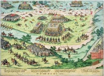 The Battle of Moncontour, 3rd October 1569 (engraving) | Obraz na stenu