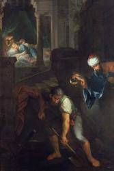 Raguel digging a grave, 1733 (oil on canvas) | Obraz na stenu