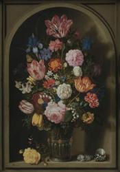 Bouquet of Flowers in a Stone Niche, 1618 (oil on copper) | Obraz na stenu
