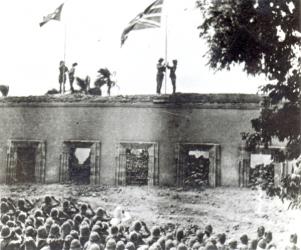 Memorial Service for General Charles George Gordon, Khartoum, September 4 1898 (b/w photo) | Obraz na stenu