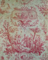 Toile de Jouy (after designs by Jean-Baptiste Huet 1772-1793), Illustrating an Allegory of Louis XVI (1754-1793), King of France, restorer of liberty in February 1790 (printed cotton) | Obraz na stenu