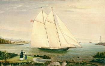 Schooner (oil on canvas) | Obraz na stenu