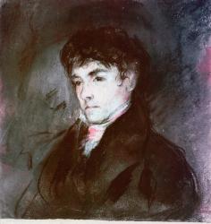 Portrait of Eugene Delacroix, c.1827 (pastel on paper) | Obraz na stenu