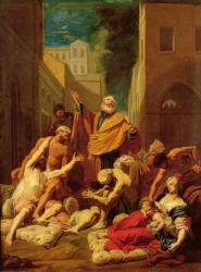 St. Peter healing the sick (oil on canvas) | Obraz na stenu