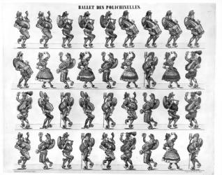 Ballet of the Polichinelles (litho) (b/w photo) | Obraz na stenu