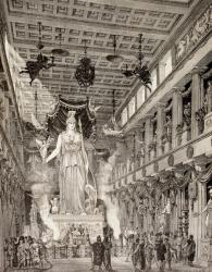 Artist's impression of the statue of the goddess Athena in the Parthenon, Athens, during the Classical period, from 'El Mundo Ilustrado', published Barcelona, 1880 (litho) | Obraz na stenu