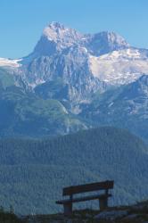 Mt Triglav, at 2864 meters (9396 feet), the highest peak in the Julian Alps, seen from the Vogel Ski Centre., Triglav National Park, Upper Carniola, Slovenia (photo) | Obraz na stenu