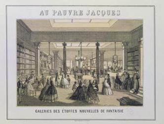 Au Pauvre Jacques: The Fabric Department (engraving) | Obraz na stenu