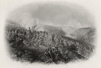 The Battle of Inkermann, Charge of the Guards, 1854 (engraving) | Obraz na stenu