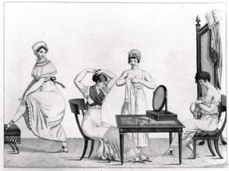 The Grisettes Rise, Plate 29 from 'Le Bon Genre', 1802-12, (engraving) | Obraz na stenu