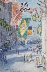 Avenue of the Allies: Brazil, Belgium, 1918 (oil on canvas) 36 5/16 x 24 5/16 in. (92.1 x 61.75 cm) | Obraz na stenu