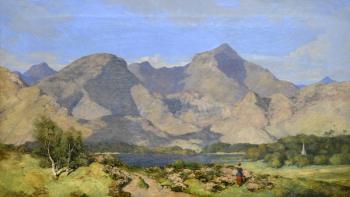 Catbells and Causey Pike, Derwentwater, 1854 (oil on canvas) | Obraz na stenu