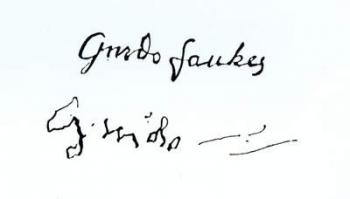 Signature of Guy Fawkes (1570-1606) (engraving) (b&w photo) | Obraz na stenu
