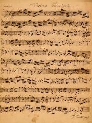 The Brandenburger Concertos, No.5 D-Dur, 1721 (pen and ink on paper) (see also 308416) | Obraz na stenu