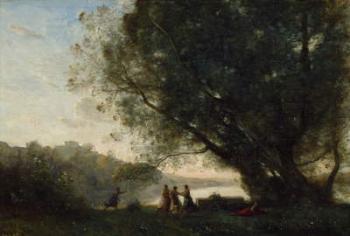 Dance under the Trees at the Edge of the Lake, 1865-70 (oil on canvas) | Obraz na stenu